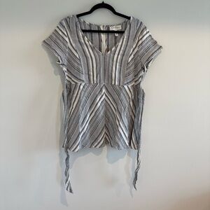 Jessica Simpson Maternity Striped V-Neck Waist Tie Top – Boho Fairycore